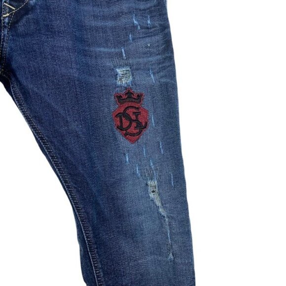 Diesel Tepphar Slim Carrot Wash 0852G Stretch Logo Patch Rear Studs US 33 X 32 - Picture 10 of 16